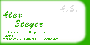 alex steyer business card